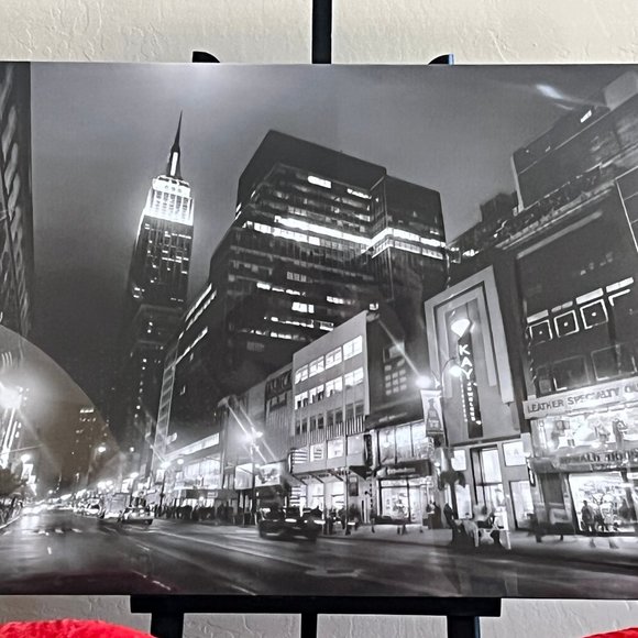 Wrapped Canvas of New York City Empire State Building at Night - Picture 2 of 4